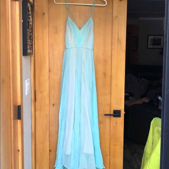 Kimichi Blue Waterfall Chiffon Maxi Dress - Picture 1 of 5